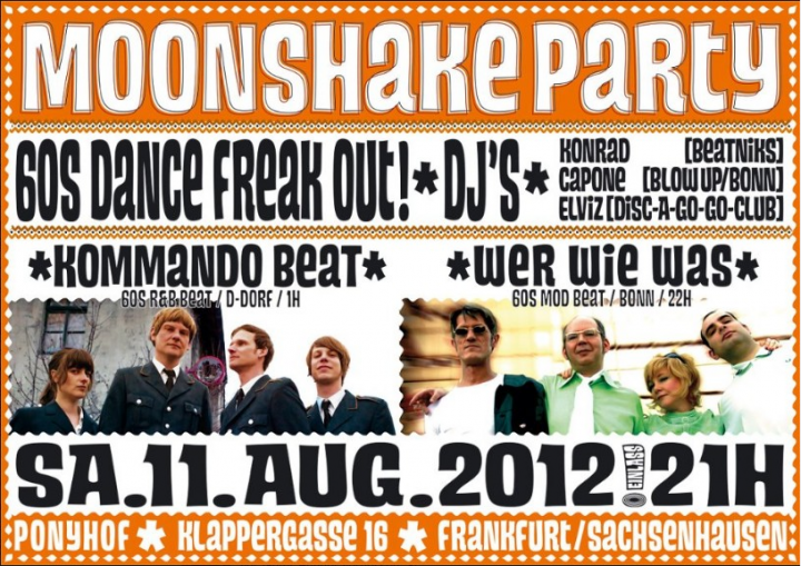 MOONSHAKE PARTY: Samstag, 11. August 2012