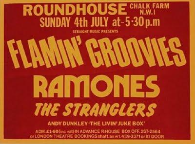 Flaming groovies, Ramones, Stranglers gig