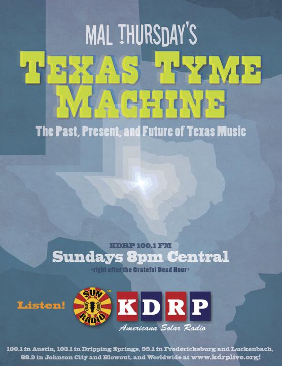 Poster for Mal Thursday's Radio Show &quot;Texas Tyme Machine&quot; 